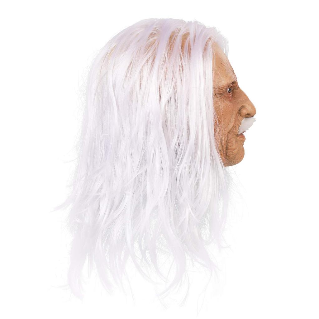 Funny Scary Plastic Mask Tungtungtung Wooden Stick Mask Horror Party Funny Headwear