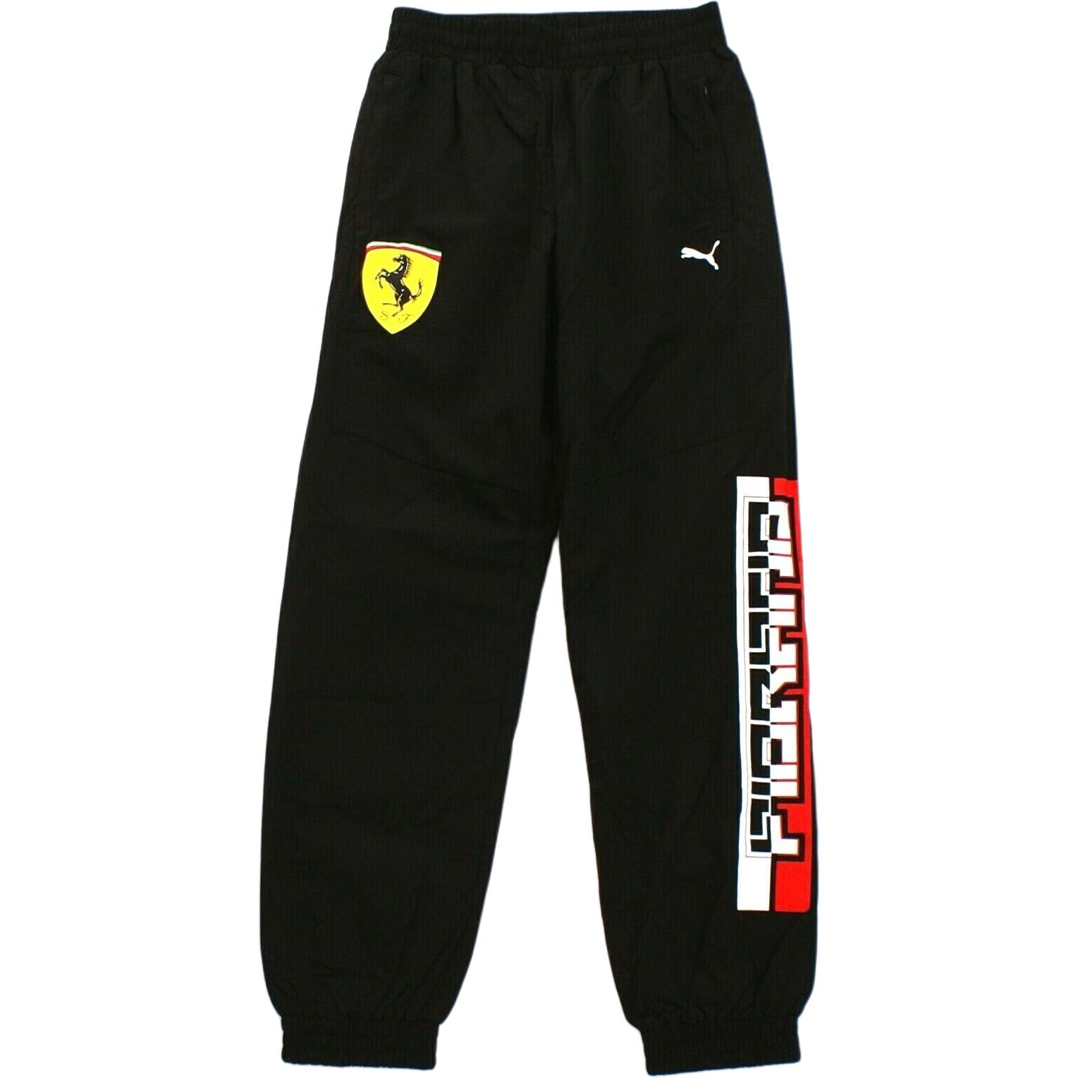 

Puma X Логотип Ferrari Прямые брюки с манжетами Повседневные мужские брюки Черный 596138-02 XS