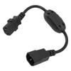 Power Extension Cable Switch IEC320 C14 Male To C13 Female 0.3 Meter Adapter Cable Power Supply Cord for Laptop Lamp