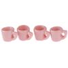 5Pcs/Set 1:12 Dollhouse Miniature Modern Porcelain Tea Cup Set