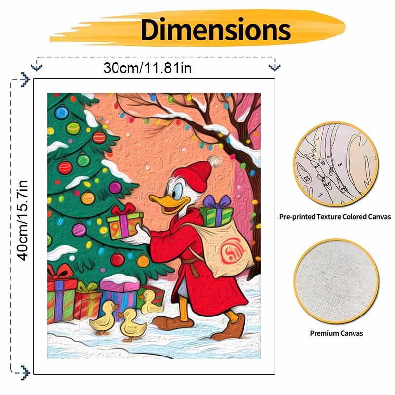 Disney Christmas Donald Duck Oil Painting Art Handmade Painting Kit Handmade Dsi Home Decoration Birthday Gift
