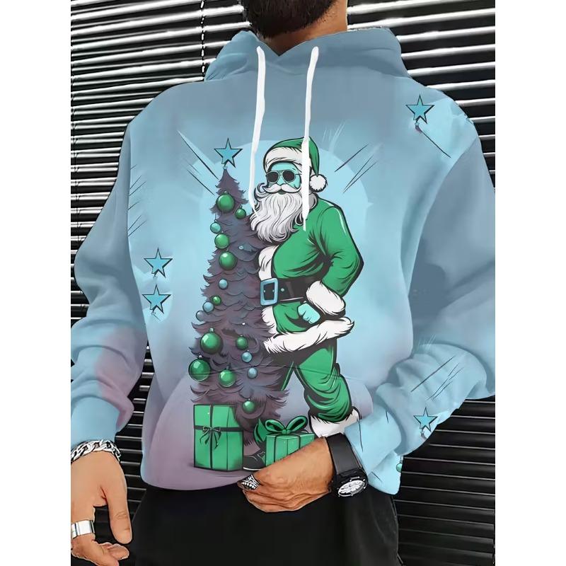 Herren 3D Weihnachtsmann Aufdruck Kapuzenpullover Hoodie Pullover Weihnachten Damen Freizeit Winterkleidung Kostümpartys