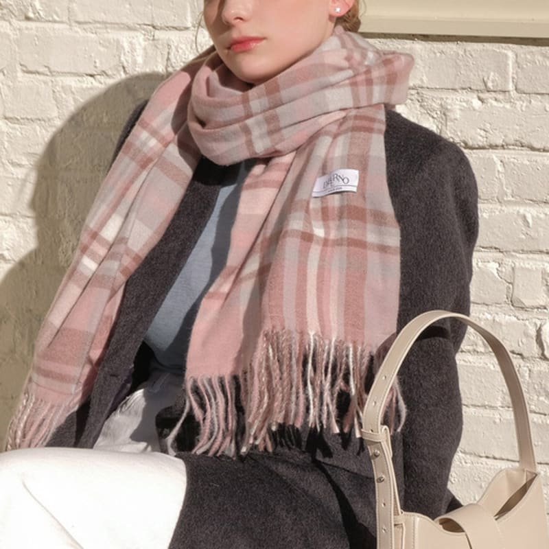 Dberno Diberno Check Heated Muffler (Pink Check)