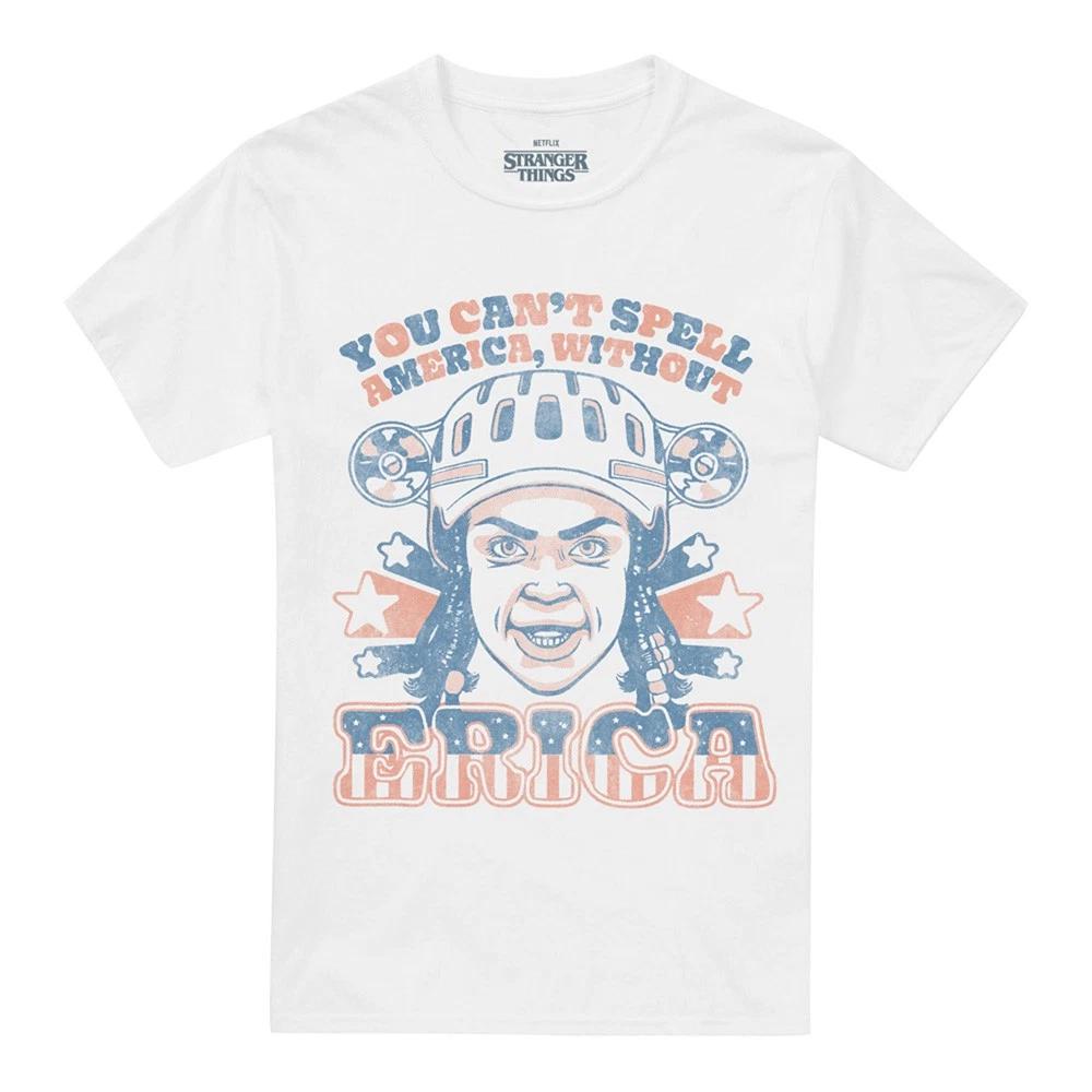 

Stranger Things Erica America Unisex 100% Cotton T-shirt Mens Tees Top S-5XL, White M