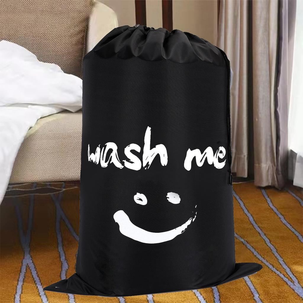 1 Pezzo - Sacchetto per Bucato in Nylon a Forma di Sorriso, Lavami, Borsa da Viaggio per Organizzazione, Lavabile in Lavatrice, Organizer per Vestiti Sporchi, Sacchetto con Coulisse per Lavare