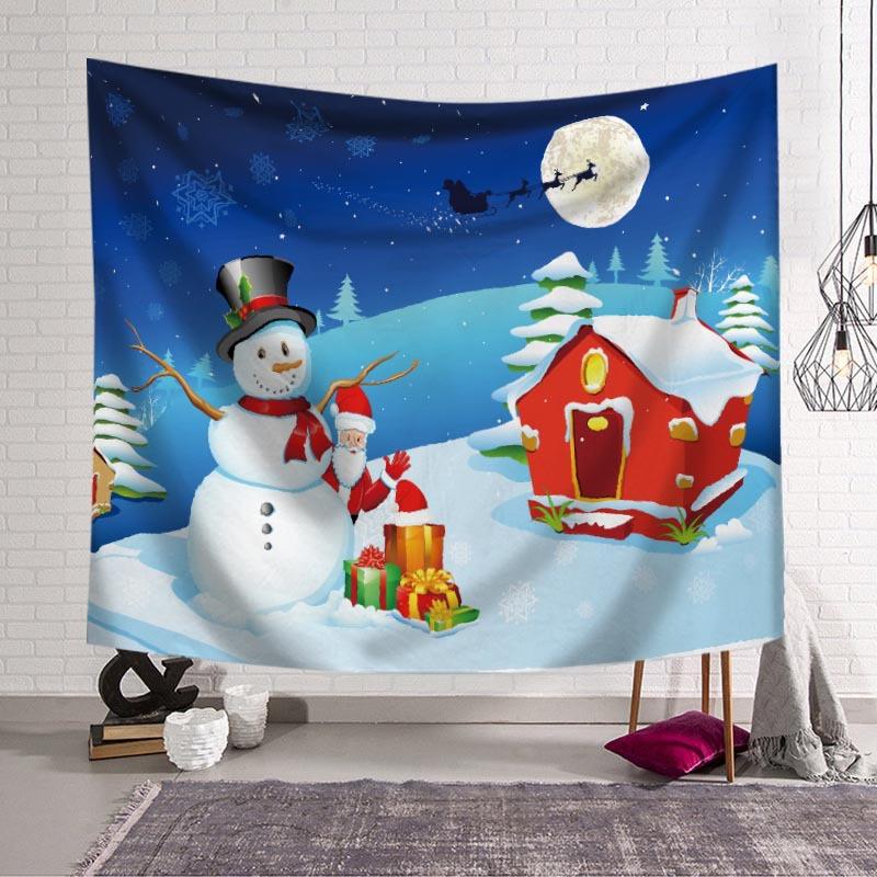 Home Decor Tapestry Christmas Print Pattern Tapestry Christmas Room Wall Background Fabric