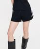 Emelbi Women'S Basic Small Logo Track Dolphin Pants Ny (Black)