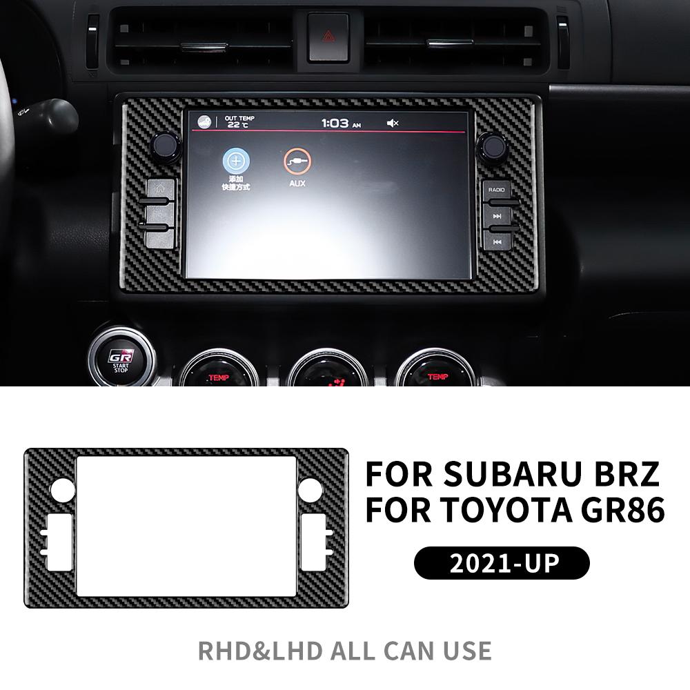 Real Soft Carbon Fiber Sticker For Subaru BRZ Toyota GR86 2025 2025 2025 2025 Car Central Navigation Interior Trim Accessories