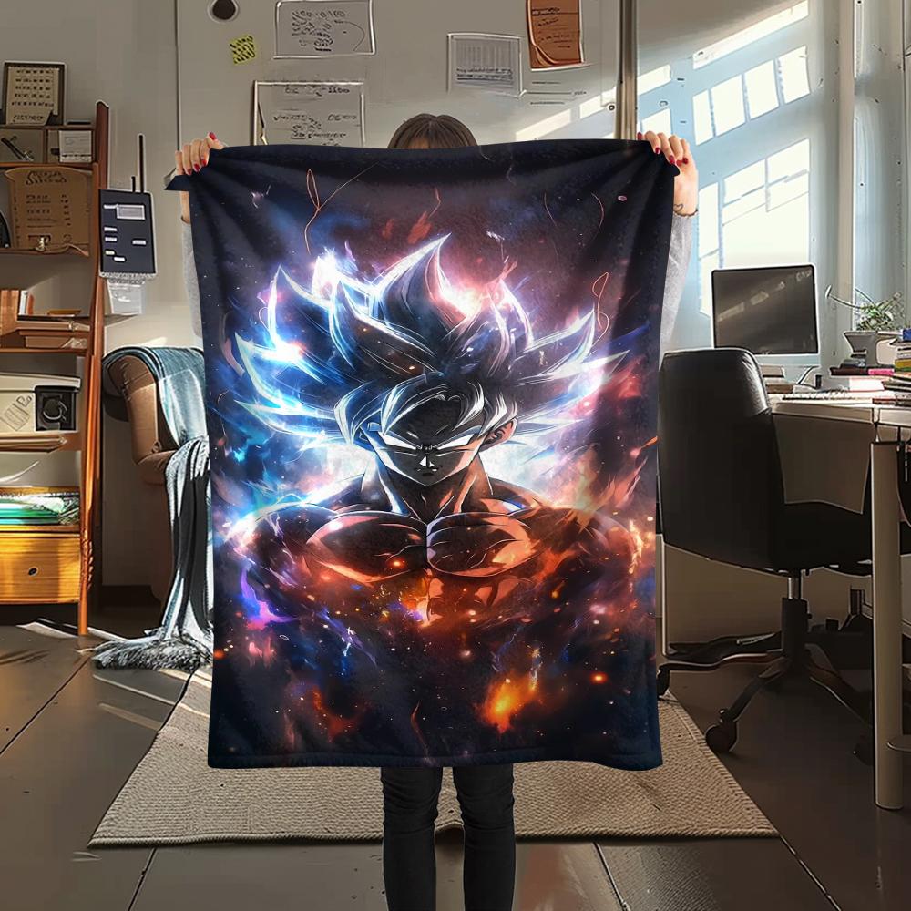 Dragon Ball character Print Flannel Blanket High quality Comfortable for All Seasons Home Decor Warmth and Comfort Perfect for Christmas Gifts