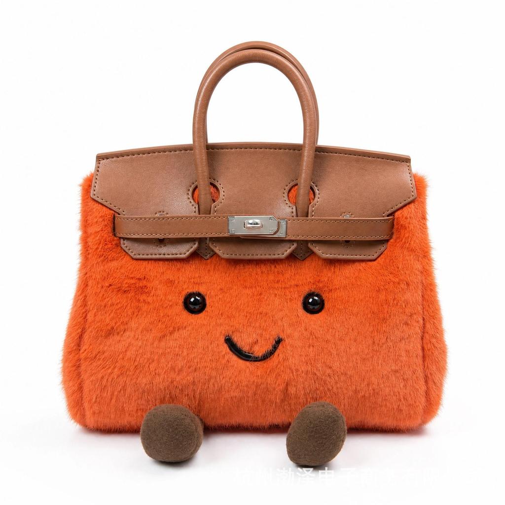 Jllycat Cute Fluffy Platinum Doll Crossbody Elf Handbag