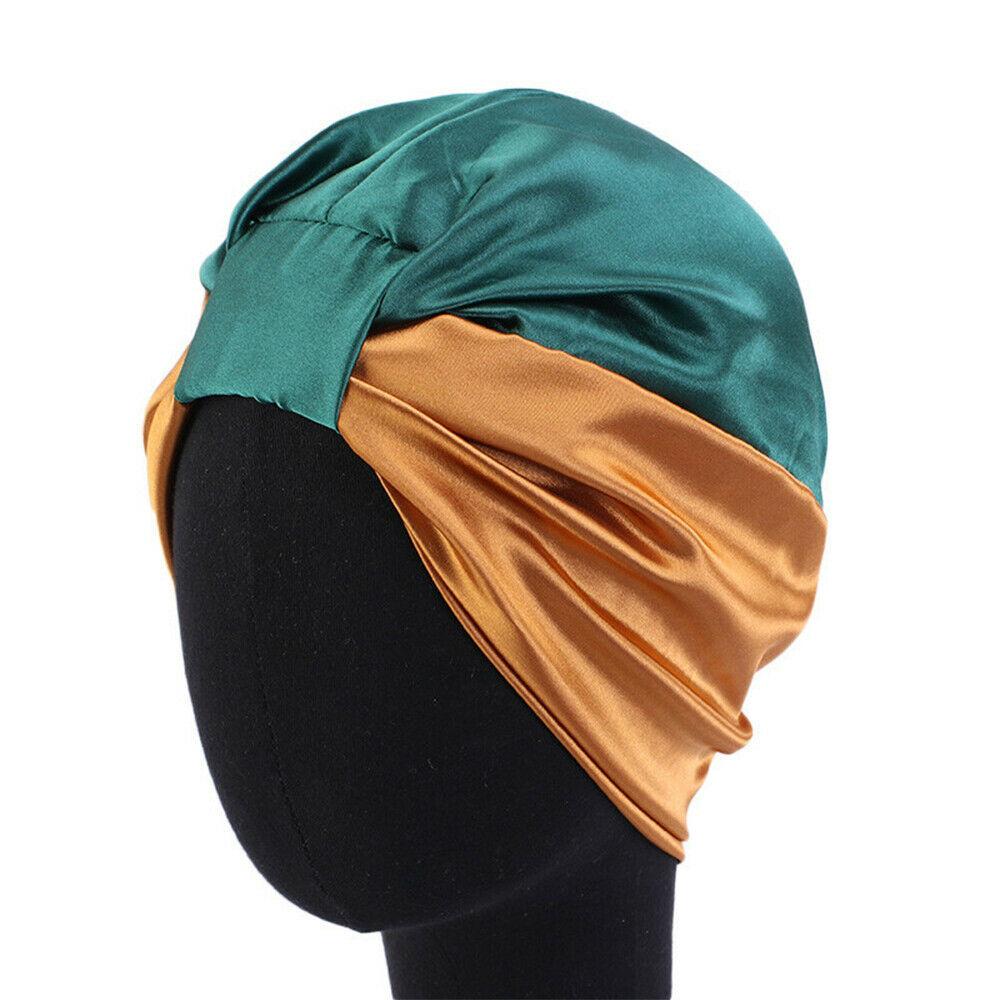 Fashion Silk Turban Bonnet For Women Satin Hat Stretch Headband Beanie Caps Scarf Bohemian Breathable Headwrap Hair Accessories