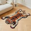 Non-Slip Tiger Area Rug Imitation Cashmere Cartoon Carpet Soft Home Decor Carpet  Bedrooms