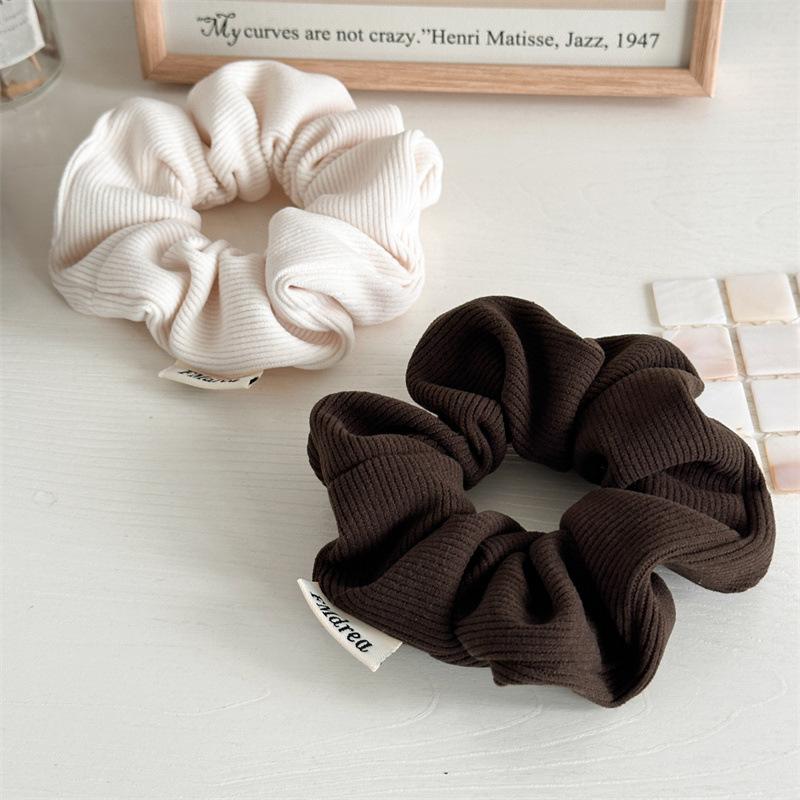 Autumn Winter Corduroy Large Scrunchies Elastic Hair Bands Women Girls Stripe Fabric Ponytail Holder Hair Ties Ropes Accessories
