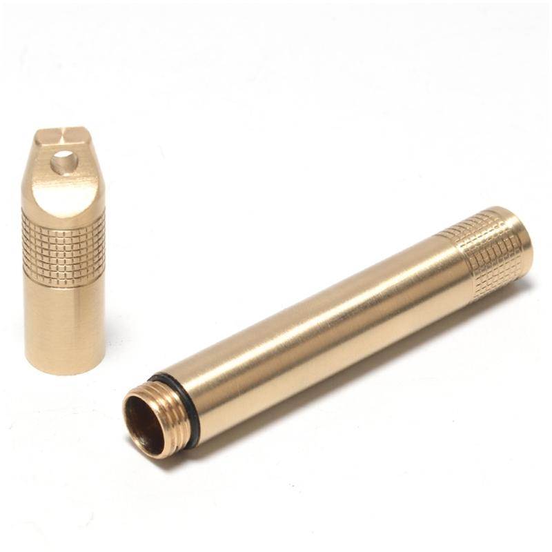 Breloc Scobitori Sticlă Portabil Cutie țigări cu Breloc Sigiliu din Alamă Sticle Impermeabil Suport Pastile pentru Exterior