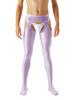 Oil Shiny Glossy Crotchless Pantyhose Sexy Open Crotch Pants Wet Look Tights Silky Stockings Slim High Waist Leggings