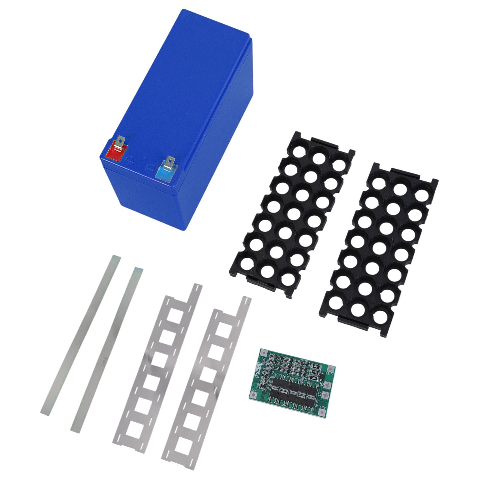 

12V 7Ah Battery Case Holder Empty Box For 18650 Battery Holder Nickel Strips Battery Pack Storage Box Power Tool синий