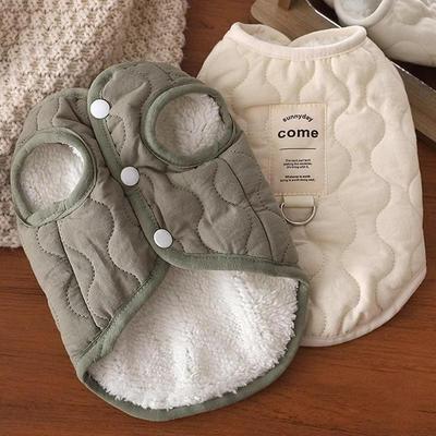 Casaco de Inverno para Animal de Estimação Roupas para Clima Frio Roupa Quente para Cães com Abertura para Coleira Roupas para Animais de Estimação para Cães Pequenos Gatos