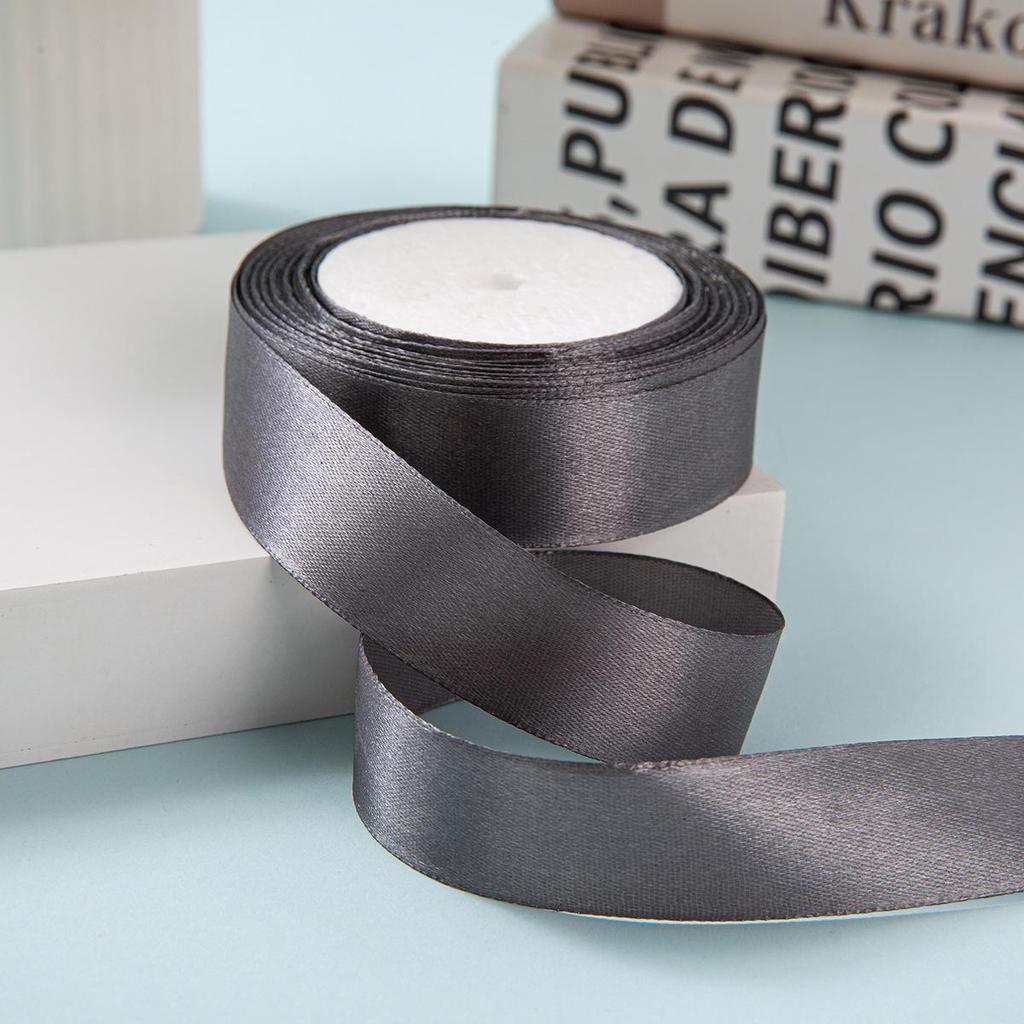 2.5cm Satin Floral Silk Ribbon Headband, Gift & Cake DIY, 25mm Polyester Craft Webbing
