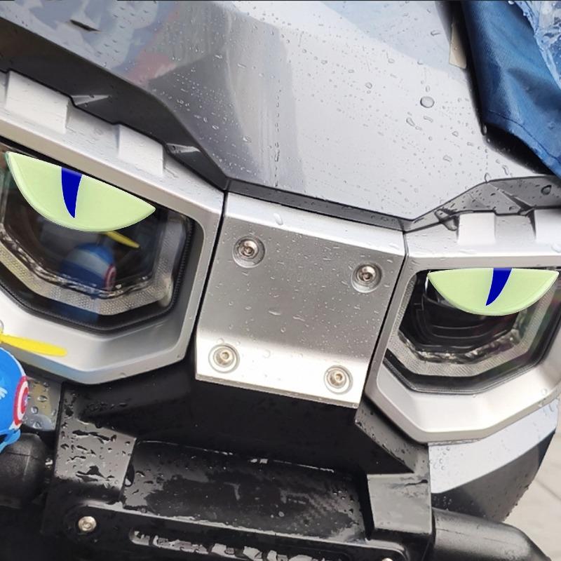 Kompaktes Nachtlicht 3D Teufelsaugen Aufkleber Motorrad Elektroroller Modifizierte Dekorative Frontaufkleber Windschutzscheibenaufkleber