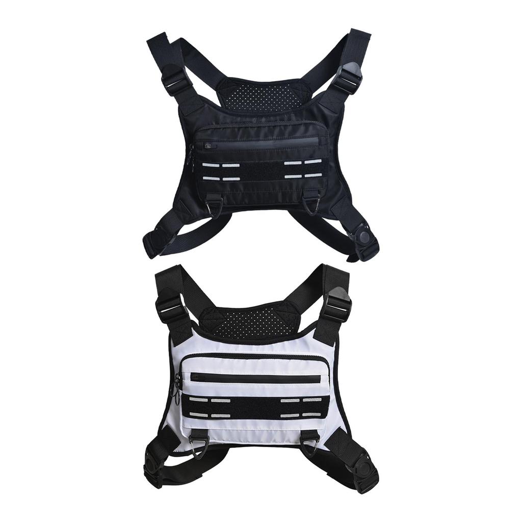 Nylon chest pocket, running backpack, vest, phone and accessory holder,