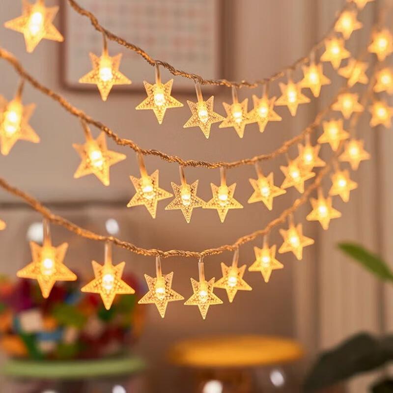 Battery-Powered Warm White Starry String Lights