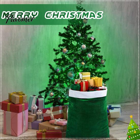 Christmas Velvet Gift Bags Large Bag, Santa Claus Sack with Adjustable Decorative Bag Drawstring, Reusable Fabric Storage Pouch for Xmas Holiday