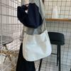 Large Capacity Women Handbag Solid Color Student Shoulder Bags Portable Canvas Tote Bag Female Use