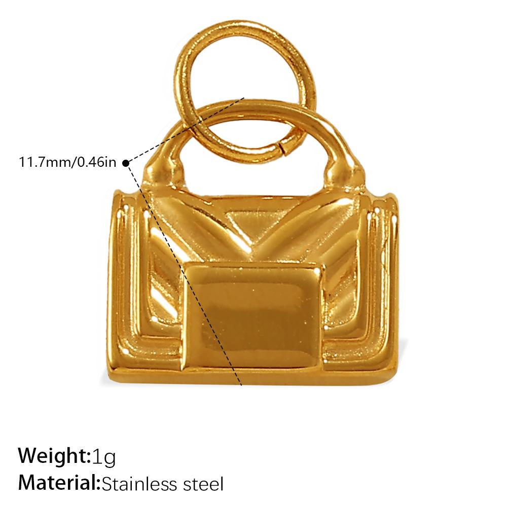 Exquisite and compact DIY mini bag pendant accessories stainless steel plated 18K gold daily versatile pendant accessories
