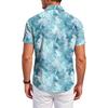 Camicia Casual da Uomo con Stampa a Maniche Corte