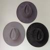 Suede Top Hat 9.5Cm Wide Brim Fedora Hat Men Women Autumn Winter Felt Jazz Hats Classic Church Fedoras Chapeau Sombrero Mujer