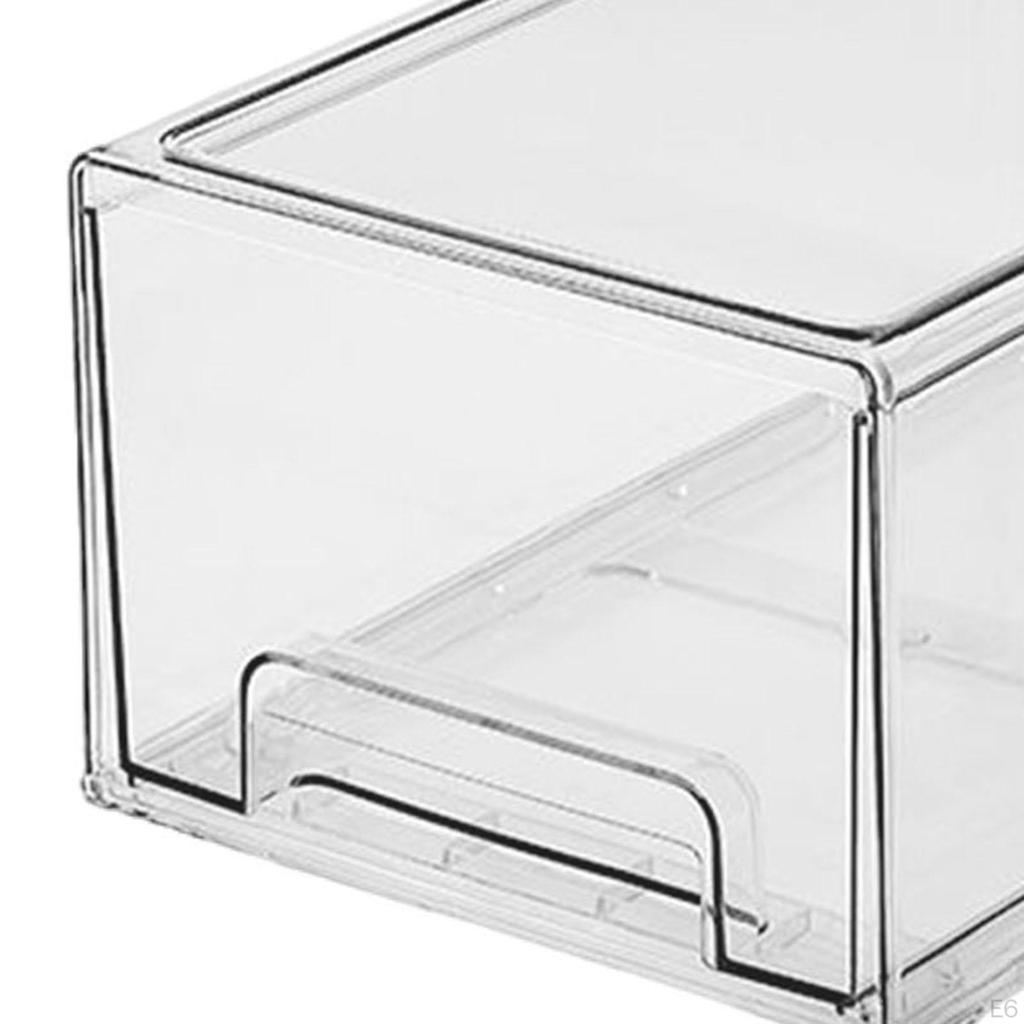Acrylic Container for Desk Storage with Drawer