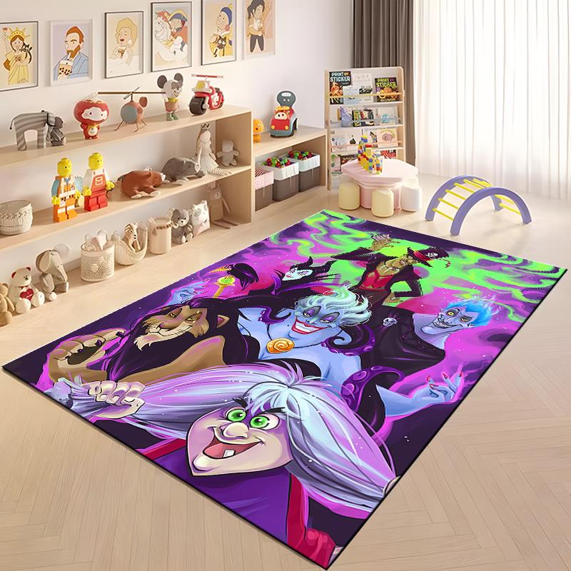 3D HD Villains Cartoon Carpet LivingRoom Bedroom Sofa Doormat Home Decor Mat Non-slip Floor Rug Luxury Gifts for Kids and Adults