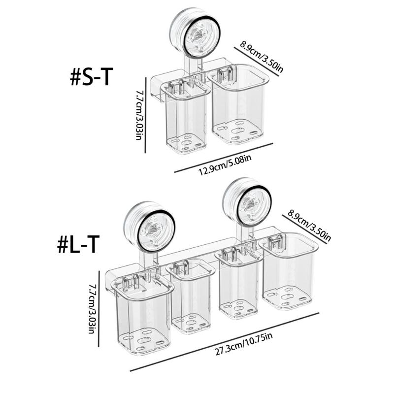 Functional Toothbrush Holder Suction Cup Easy Install Toothbrush Rack Organizers For Renters And Students Seeking Order