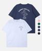 2ELA Unisex Surfing Bear Graphic Sorona Round Short Sleeve T-Shirt 6 Colors (Type A)