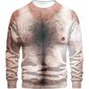 Funny Fake Musclet Printed T-shirt Men Long Sleeve Casual Fashion T-shirt Personalized Comfortable Breathable Versatile Autumn T-shirt