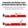 Saw Guide Rail 240mm Aluminum Alloy Cutting Machine Base Clamp with Dual Clips for Woodworking DIY Projects Precision