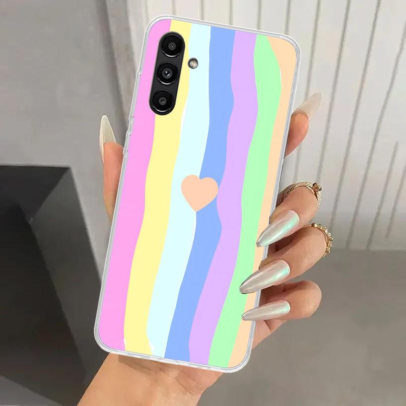 Rainbow Gradient Love Phone Case for Samsung Galaxy A17 A16 A37 A26 A36 A57 A56 A15 A25 A35 A55 A14 A24 A34 A54 A13 A23 A33 A53
