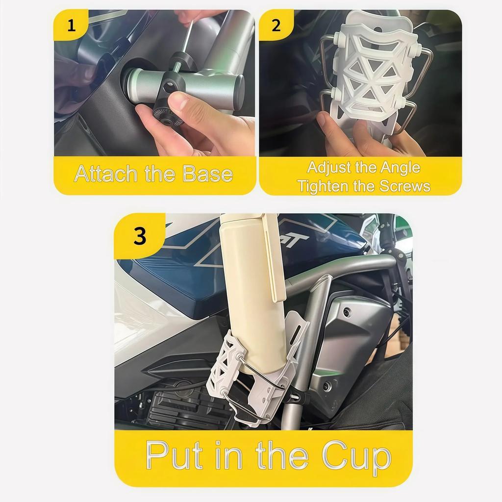 Motorcycle Cup Holder Support Adjustable Water Bottle Holder Handlebar Stand for MTB Road Cycling Electric Bicycle Bottle Cages