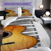 1PC Music, guitar Theme Bedding Quilt Set Quilt Cover Pillowcase Home Decoration Birthday Gift (1 * duvet cover +  2* pillowcase, without core)