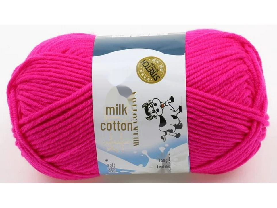 5-Strand Milk Cotton Baby Wool Hat & Scarf Hand-Woven Medium-Thick Yarn Set