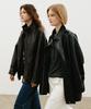 Artid Synthetic Leather Oversized Jacket_2 Colors