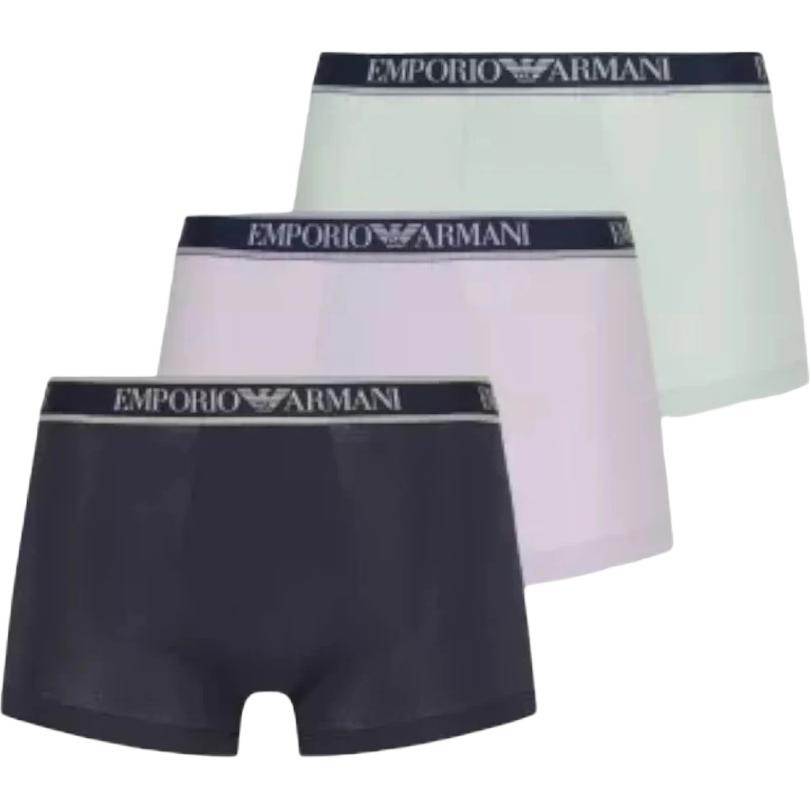 Emporio Armani Logo Elastic Waist Boxer Briefs 3-Pack Men underwear 111357-4R717-13082 M