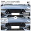 2x Carbon Fiber Front Bumper Grille Side Air Vent Covers for Ford Mustang 2024+