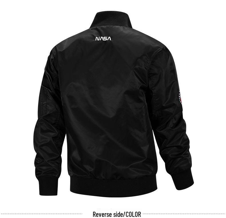 Astronautská nadměrná pánská baseballová bunda - Volný střih, jarní/podzimní kabát