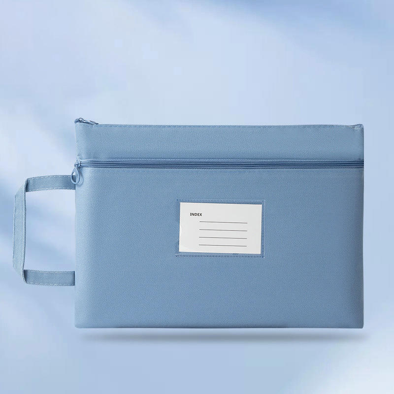 Portable Waterproof File Organizer Double Layers Large Capacity Document Bag For Office School Supplies Travel Storage Oxford Cloth Holder