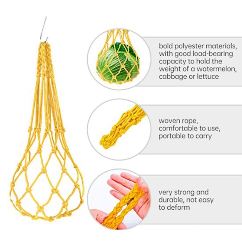 Chicken Vegetable Net Bag Fruit Treat Snack Holder Hanging Feeder Coop Feeding Tool for Hens Goose Duck Large Birds