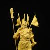 Boxwood Tv Characters Statue Five Banners Guan Yu God of Wealth Home Living Room Sculptures