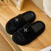 Thick-soled cotton slippers women's autumn and winter new indoor non-slip warm outer wear heightening fashion plush slippers
