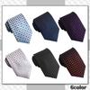 CHROME CRANE Men's Polka Dot Tie, Solid Color, Suitable for Suits, Business, Formal, and Casual Wear, NR006 (03. Black)