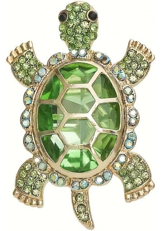 Handmade Copper Turtle Brooch, Lucky Tortoise Pin, Vintage Animal Lapel Pin for Clothing, Home & Festival Decoration